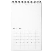 Create Your Own white  カレンダー (2月 2026)