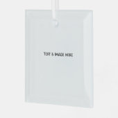 Create Your Own white ガラスオーナメント (正面左)