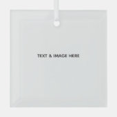 Create Your Own white ガラスオーナメント (正面)