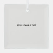 Create Your Own white ガラスオーナメント (裏面)