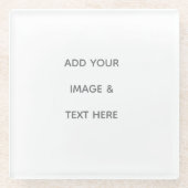 Create Your Own white  ガラスコースター (正面)