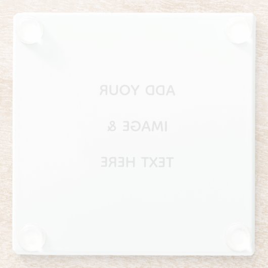 Create Your Own white  ガラスコースター (裏面)