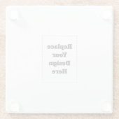 Create Your Own white  ガラスコースター (裏面)