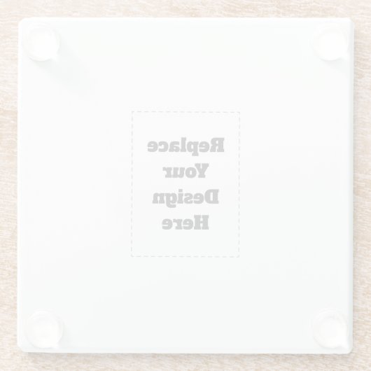 Create Your Own white  ガラスコースター (裏面)