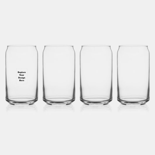Create Your Own white  ガラス缶 (正面)