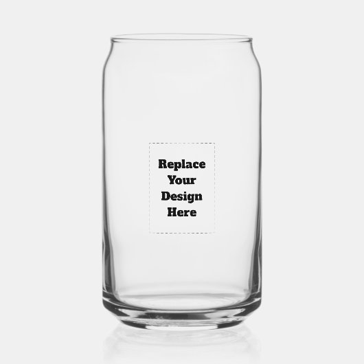 Create Your Own white  ガラス缶 (正面)