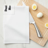 Create Your Own white  キッチンタオル (四つ折り)