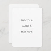 Create Your Own white  サンキューカード (正面/裏面)