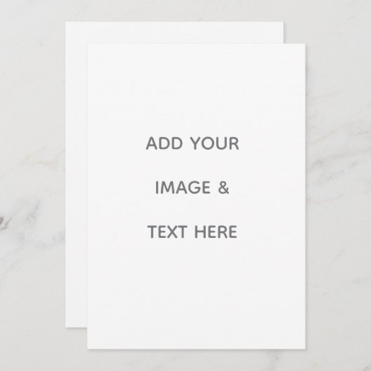 Create Your Own white  サンキューカード (正面/裏面)