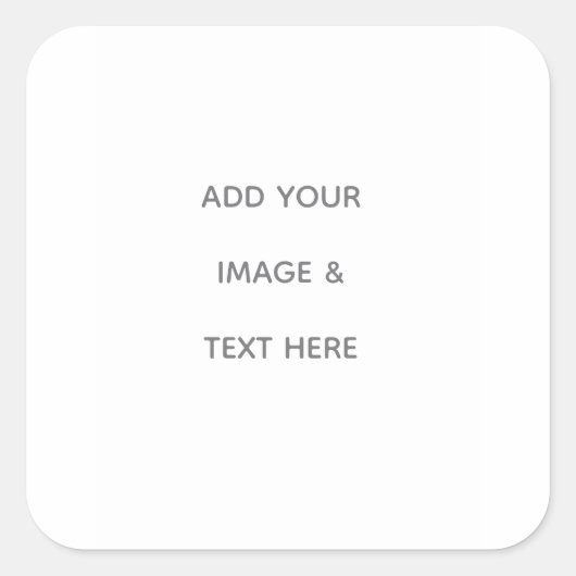 Create Your Own white  スクエアシール (正面)