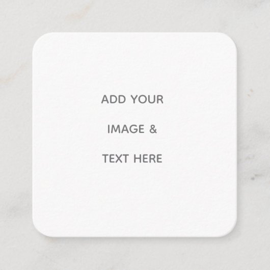 Create Your Own white スクエア名刺 (正面)
