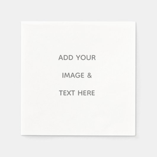 Create Your Own white  スタンダードカクテルナプキン (正面)
