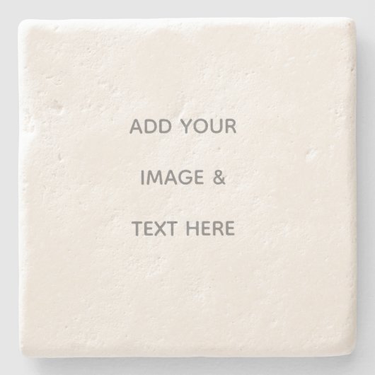 Create Your Own white  ストーンコースター (正面)
