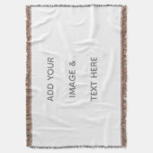 Create Your Own white  スローブランケット (正面縦)