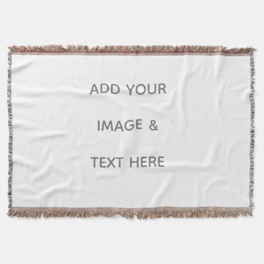 Create Your Own white  スローブランケット (正面)