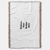 Create Your Own white  スローブランケット (正面縦)