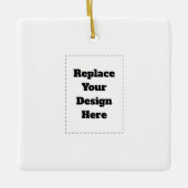 Create Your Own white  セラミックオーナメント (正面)