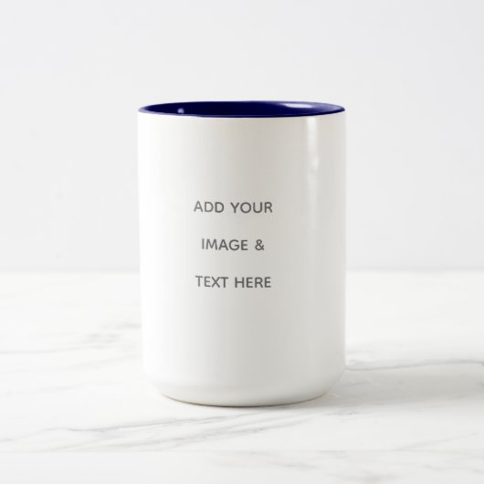 Create Your Own white  ツートーンマグカップ (中央)