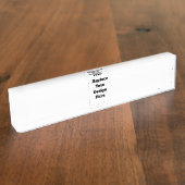 Create Your Own white  デスクネームプレート (側面)