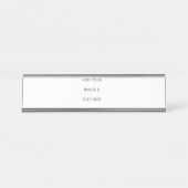 Create Your Own white  デスクネームプレート (正面)