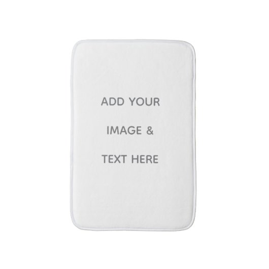 Create Your Own white  バスマット (正面縦)