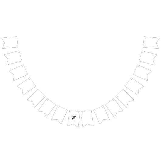 Create Your Own white  バンティングフラッグ (全)