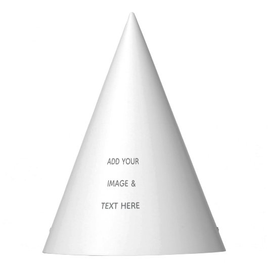 Create Your Own white  パーティーハット (正面)