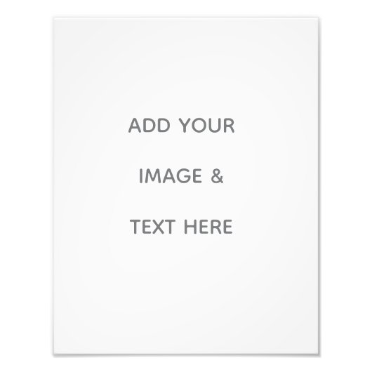 Create Your Own white  フォトプリント (正面)