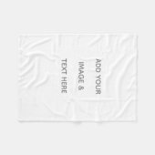 Create Your Own white  フリースブランケット (正面(横))