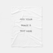 Create Your Own white  フリースブランケット (正面)