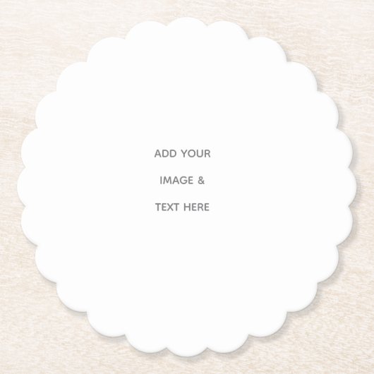 Create Your Own white ペーパーコースター (正面)