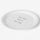Create Your Own white  ペーパープレート (アングル)