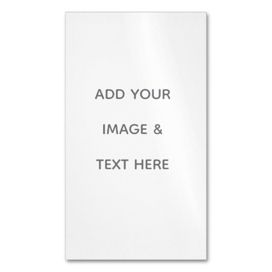 Create Your Own white  マグネット名刺 (正面縦)
