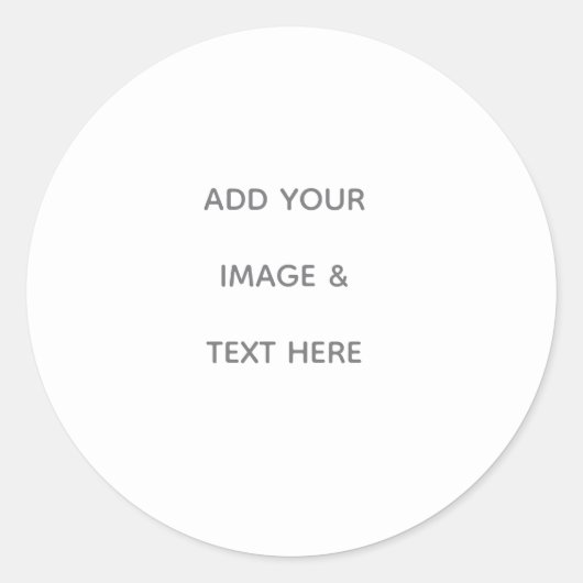 Create Your Own white  ラウンドシール (正面)