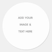 Create Your Own white  ラウンドシール (正面)