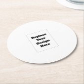 Create Your Own white  ラウンドペーパーコースター (アングル)