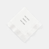 Create Your Own white  縁ありカクテルナプキン (角)