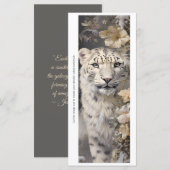 Create Your Own White Cheetah Roses Bookmark Card (正面/裏面)