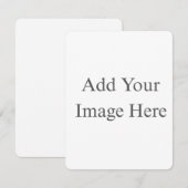 Create Your Own white Flat Save The Date Card セーブザデート (正面/裏面)