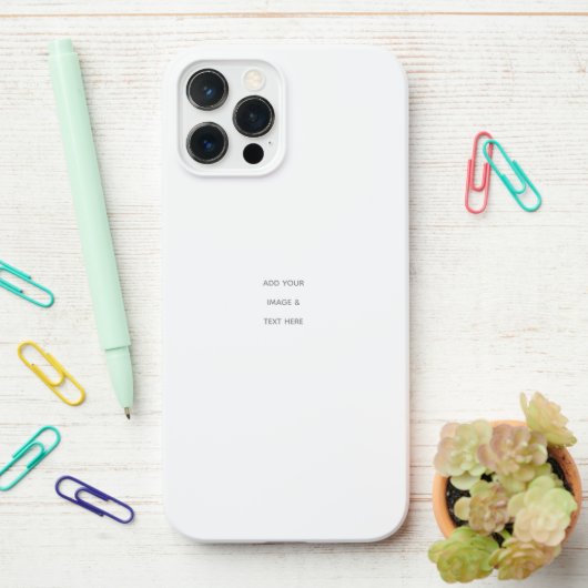 Create Your Own white  iPhoneケース (デスク上)