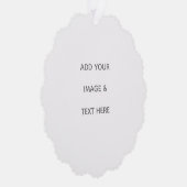 Create Your Own white  Save The Date オーナメントカード (右)