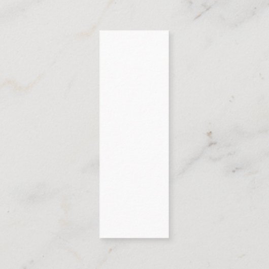 Create Your Own white simple スキニー名刺 (裏面)