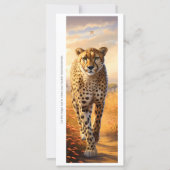 Create Your Own Wild Cheetah Sunrise Bookmark Card (正面)