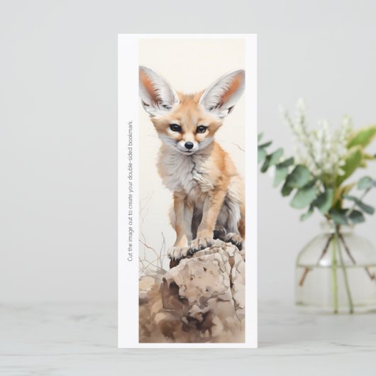 Create Your Own Wild Fennec Fox Bookmark Card (スタンド正面)