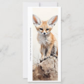 Create Your Own Wild Fennec Fox Bookmark Card (正面)