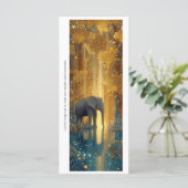 Create Your Own Wild Golden Elephant Bookmark Card (スタンド正面)