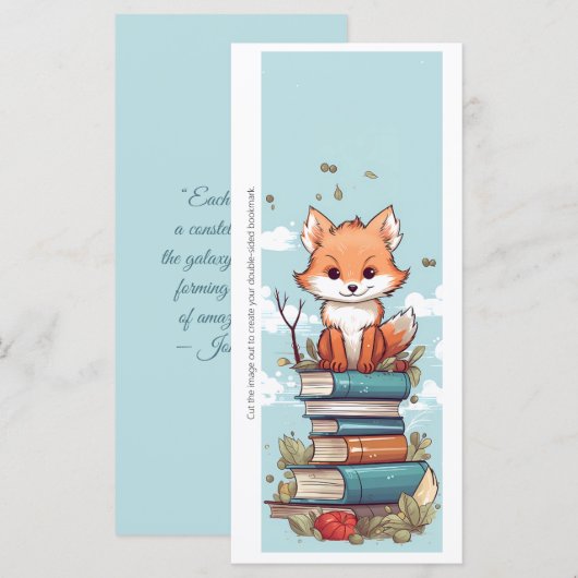 Create Your Own Wiley Red Fox Bookmark Card (正面/裏面)