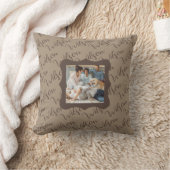 Create Your Own "Wilson" Family Photo Throw Pillow クッション (ブランケット)