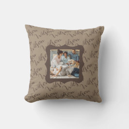 Create Your Own "Wilson" Family Photo Throw Pillow クッション