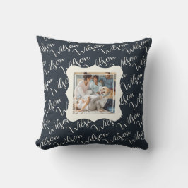 Create Your Own "Wilson" Family Photo Throw Pillow クッション